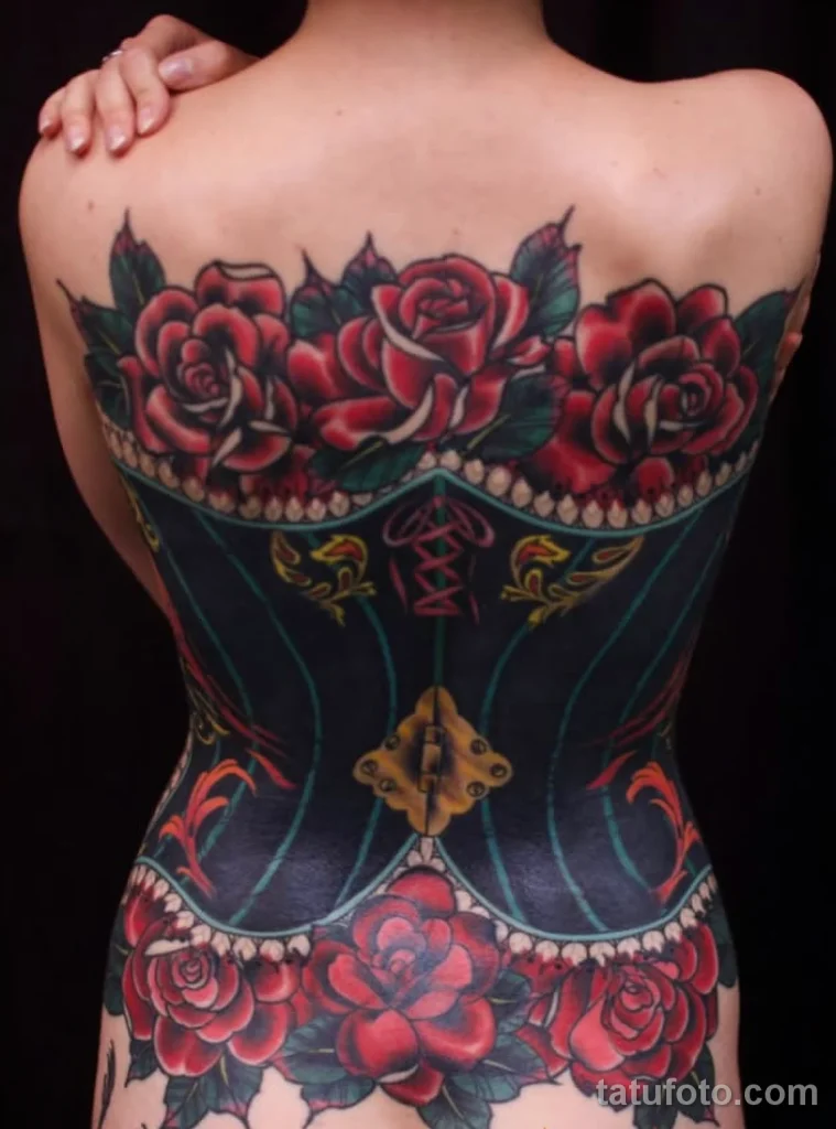 Значение тату корсет - пример рисунка тату №66 - tatufoto.com