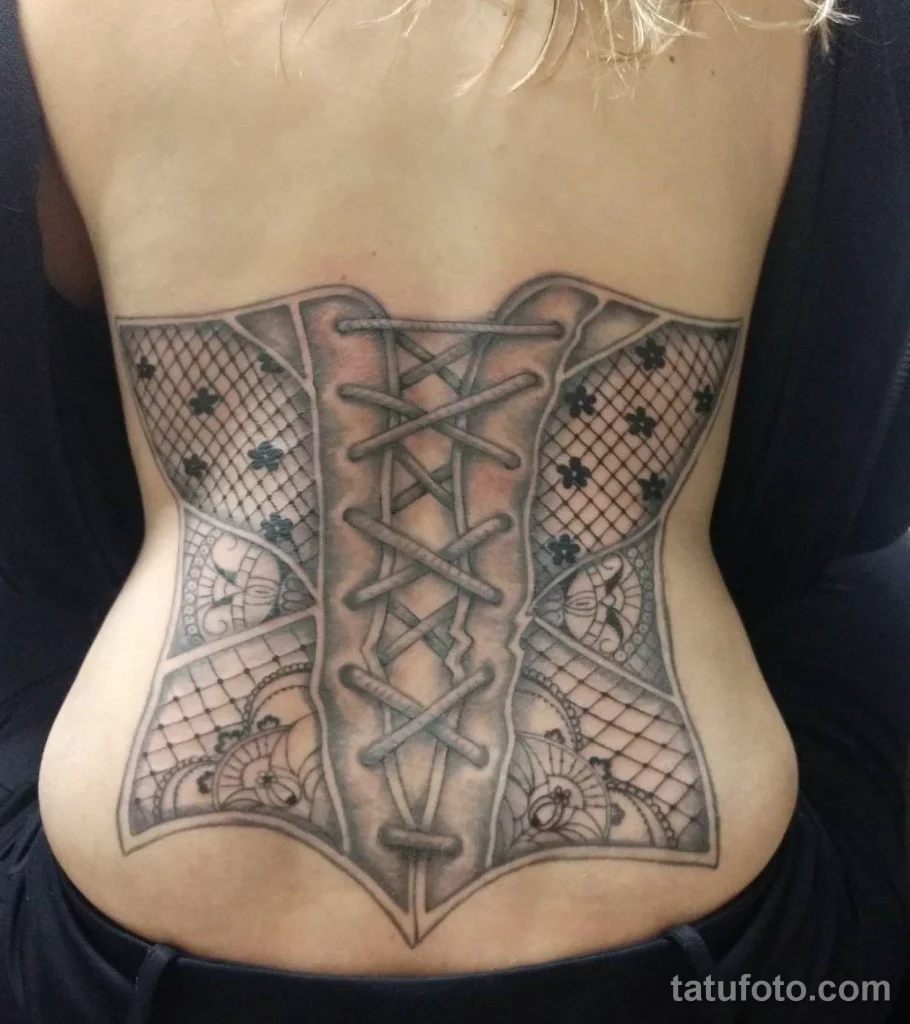 Значение тату корсет - пример рисунка тату №85 - tatufoto.com
