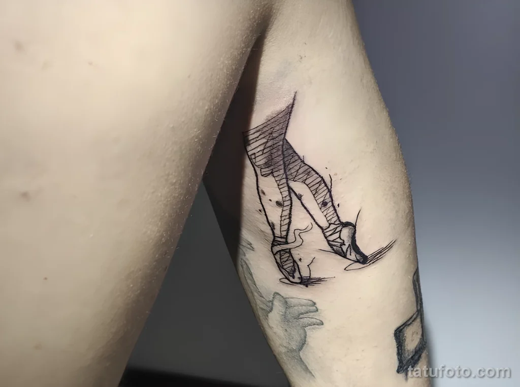 Значение тату пуанты - пример рисунка тату №12 - tatufoto.com