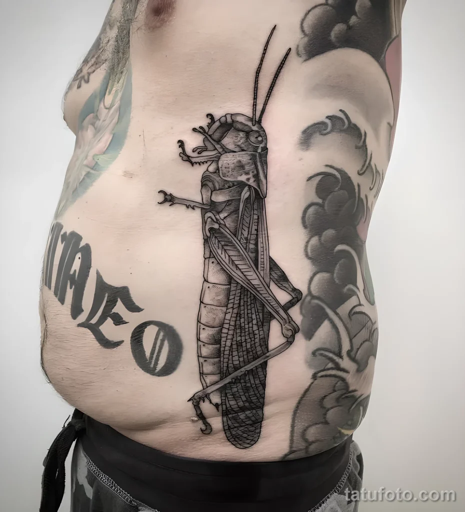 Значение тату саранча - пример рисунка тату №24 - tatufoto.com