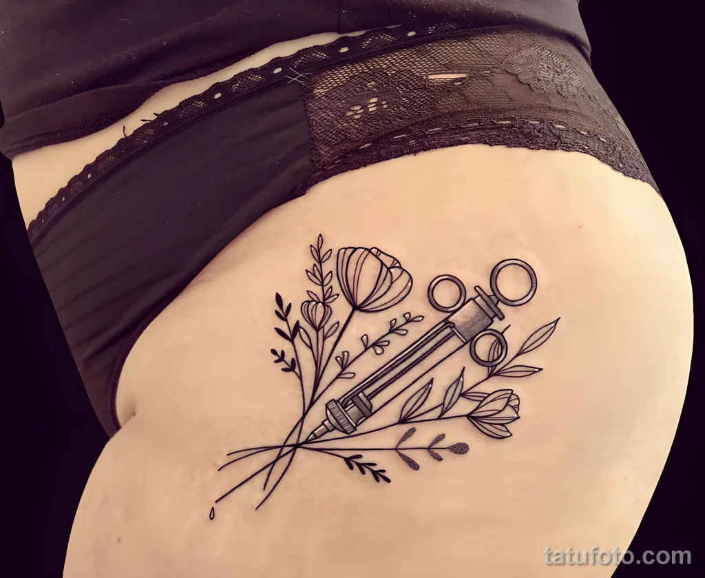 Значение тату шприц - пример рисунка тату №09 - tatufoto.com