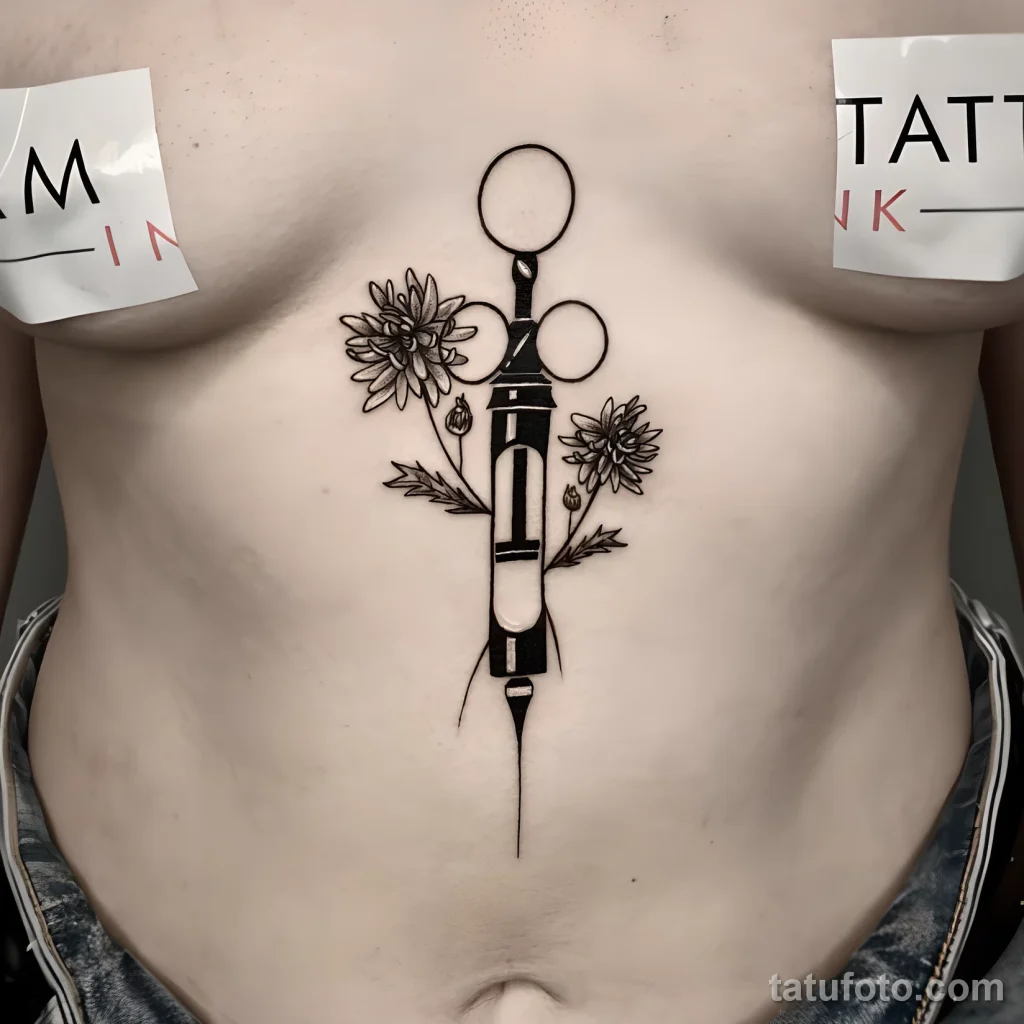Значение тату шприц - пример рисунка тату №12 - tatufoto.com