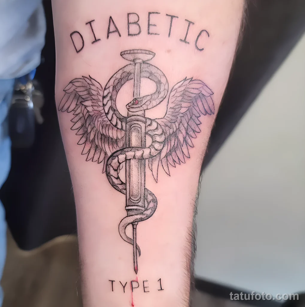 Значение тату шприц - пример рисунка тату №13 - tatufoto.com