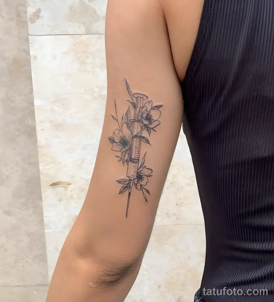 Значение тату шприц - пример рисунка тату №18 - tatufoto.com