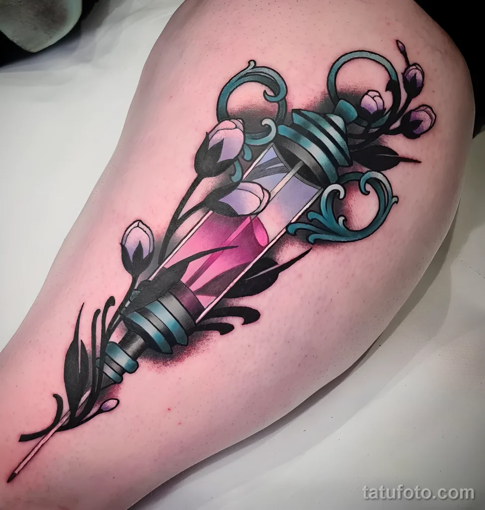 Значение тату шприц - пример рисунка тату №19 - tatufoto.com