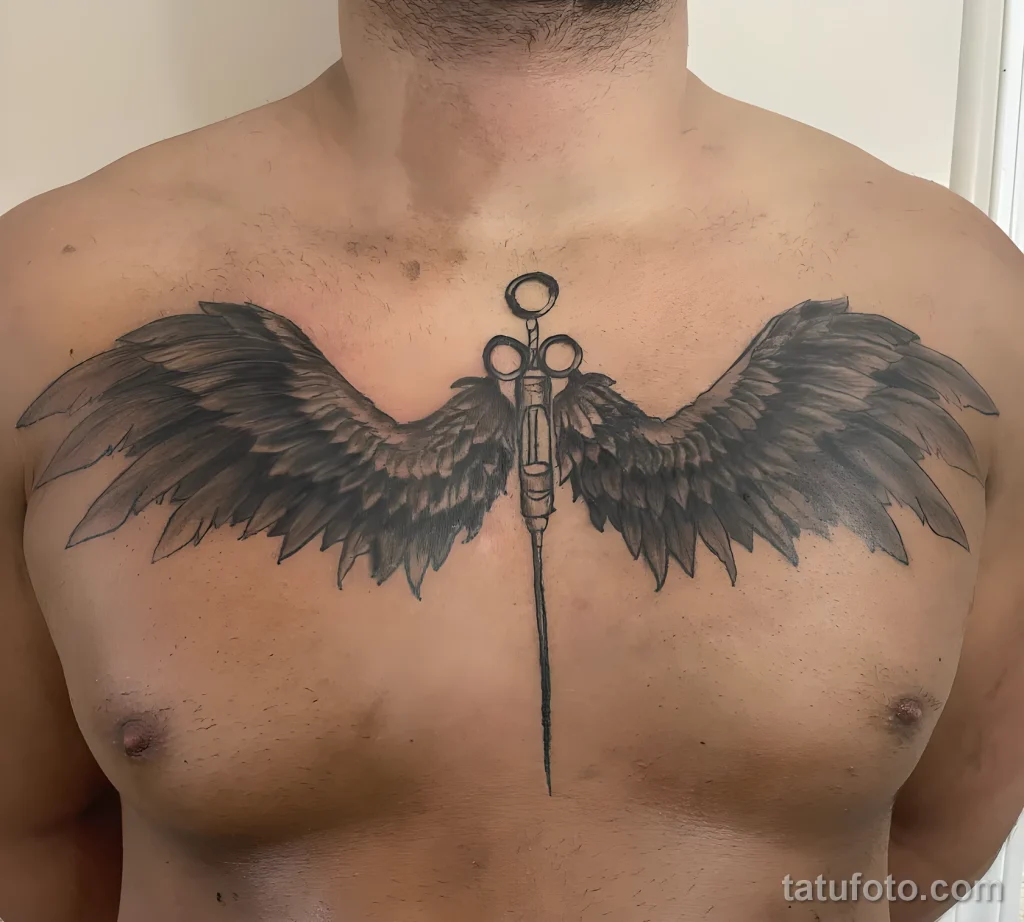 Значение тату шприц - пример рисунка тату №25 - tatufoto.com