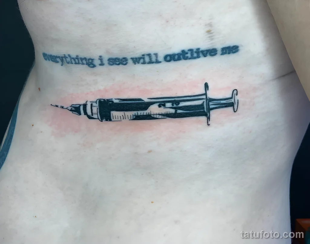 Значение тату шприц - пример рисунка тату №26 - tatufoto.com