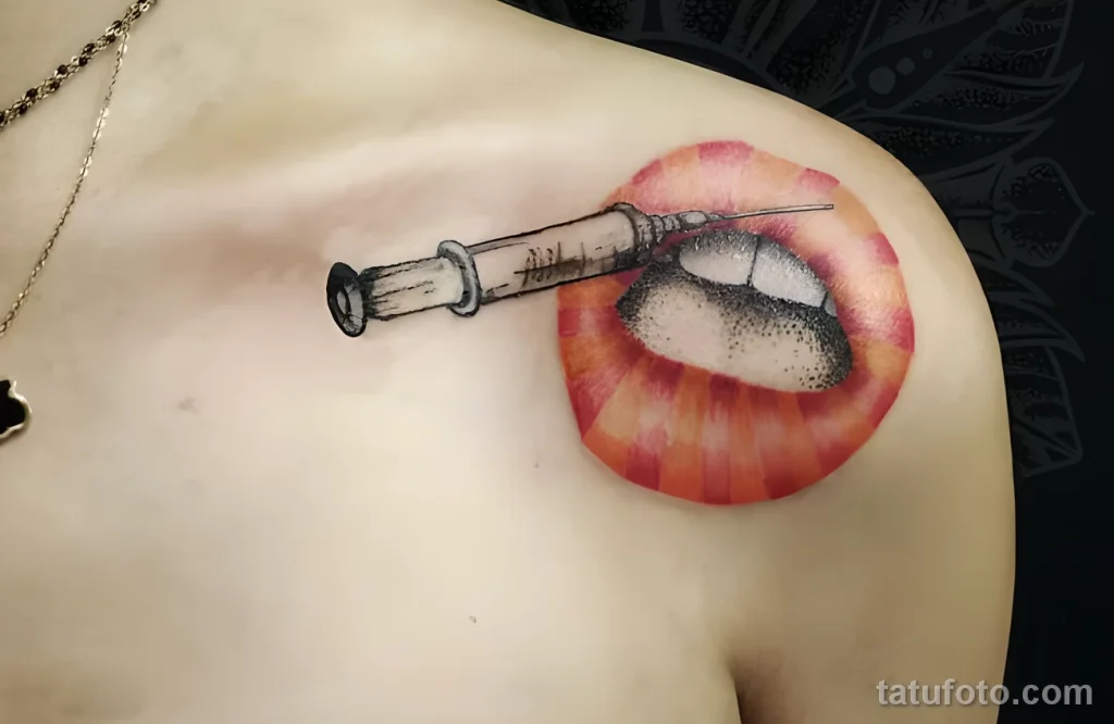 Значение тату шприц - пример рисунка тату №29 - tatufoto.com