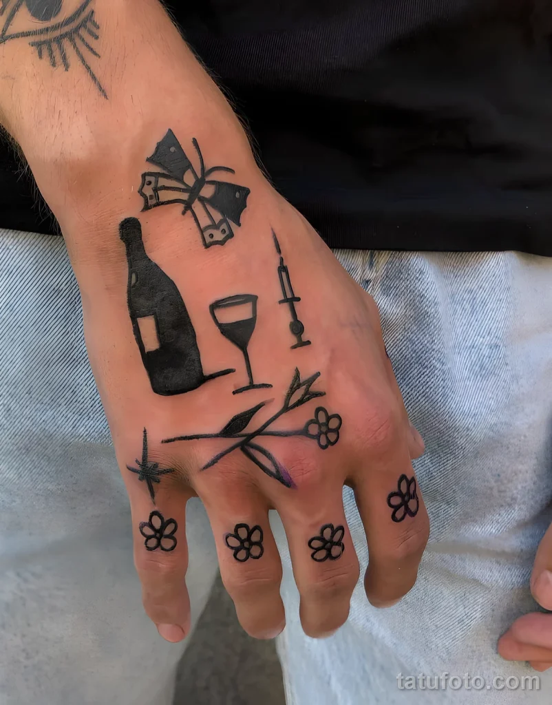 Значение тату шприц - пример рисунка тату №34 - tatufoto.com