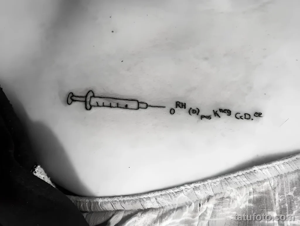 Значение тату шприц - пример рисунка тату №38 - tatufoto.com