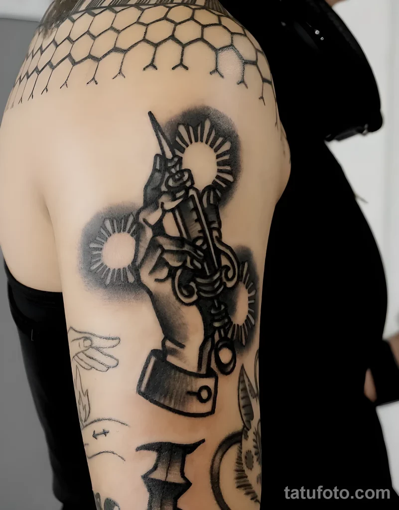 Значение тату шприц - пример рисунка тату №41 - tatufoto.com
