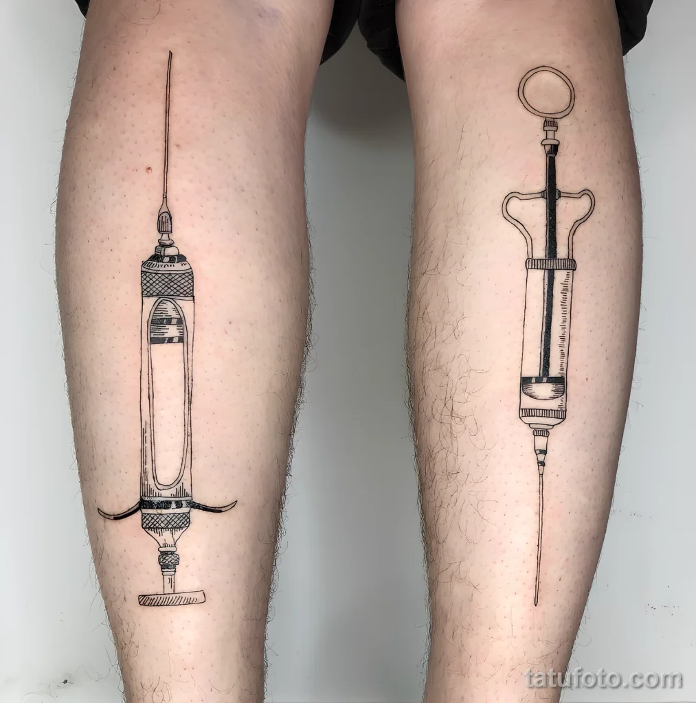Значение тату шприц - пример рисунка тату №43 - tatufoto.com
