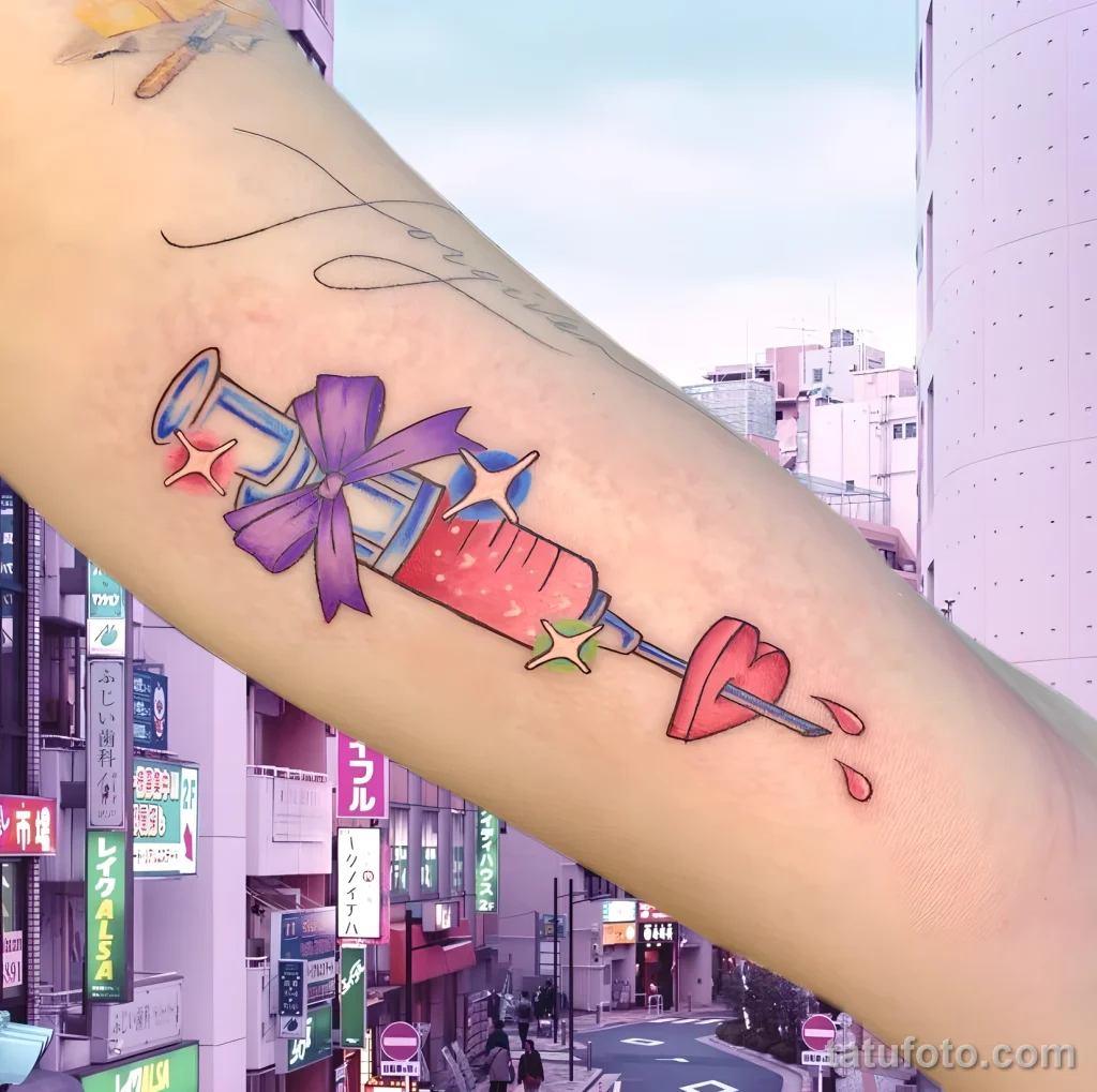 Значение тату шприц - пример рисунка тату №50 - tatufoto.com