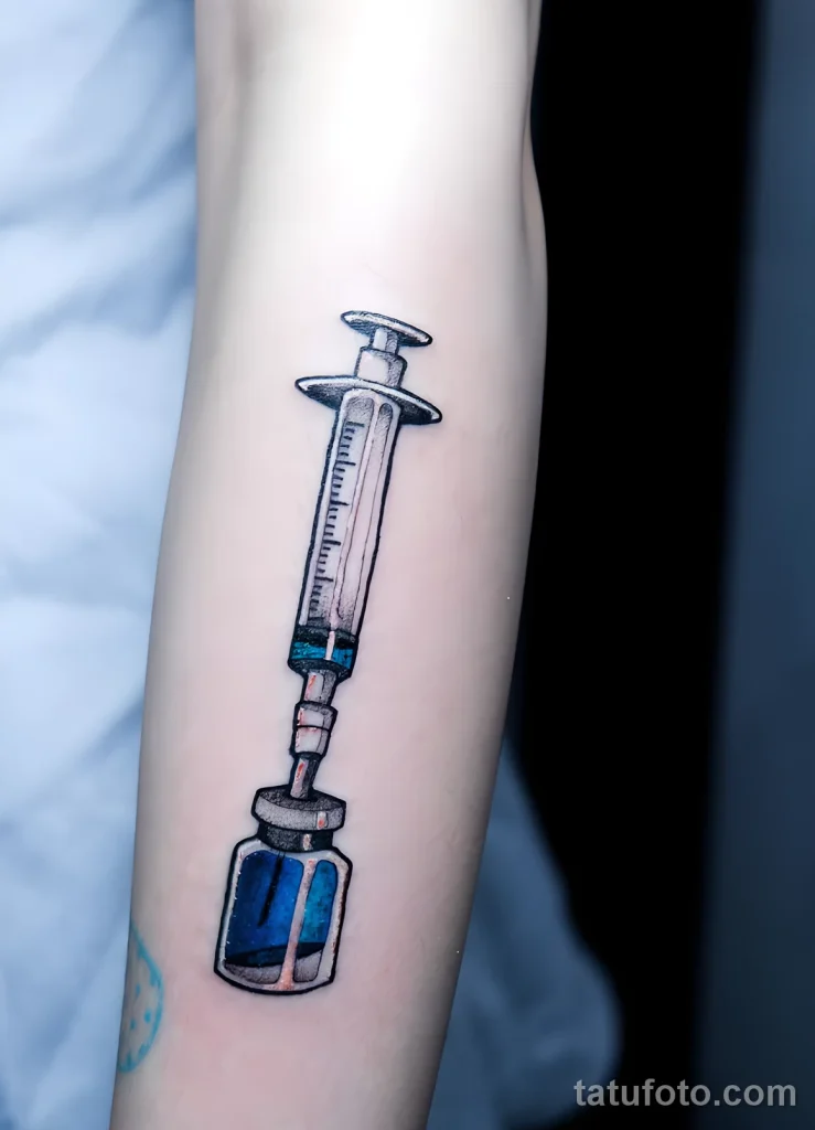 Значение тату шприц - пример рисунка тату №69 - tatufoto.com