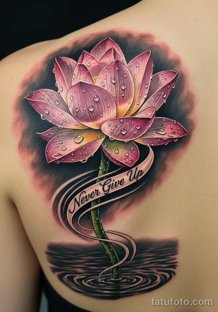 Пример рисунка Значение тату -Never Give Up-- символ №11 - tatufoto.com