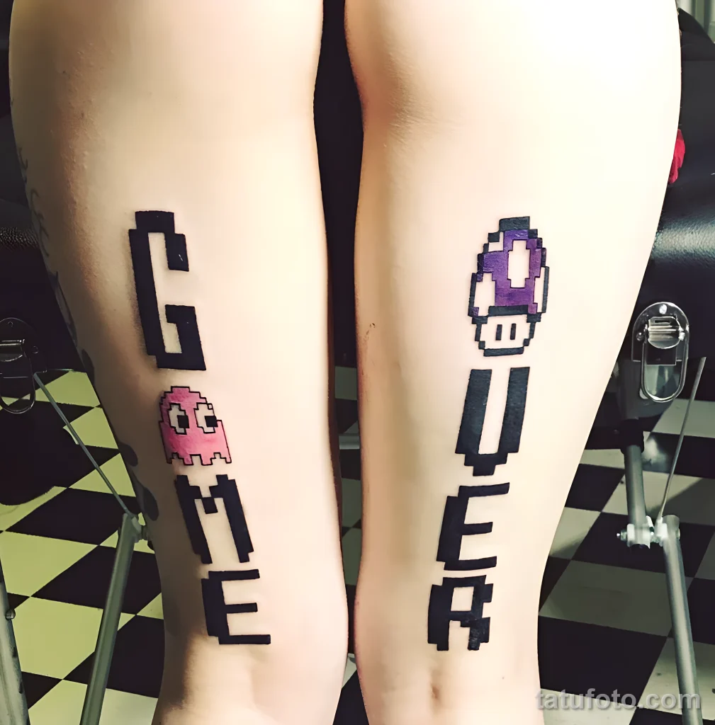 Пример рисунка тату -Game Over- №05 - tatufoto.com
