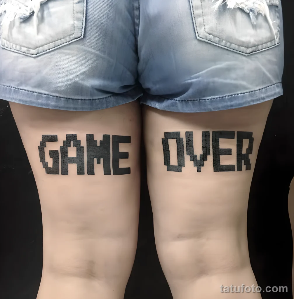 Пример рисунка тату -Game Over- №08 - tatufoto.com