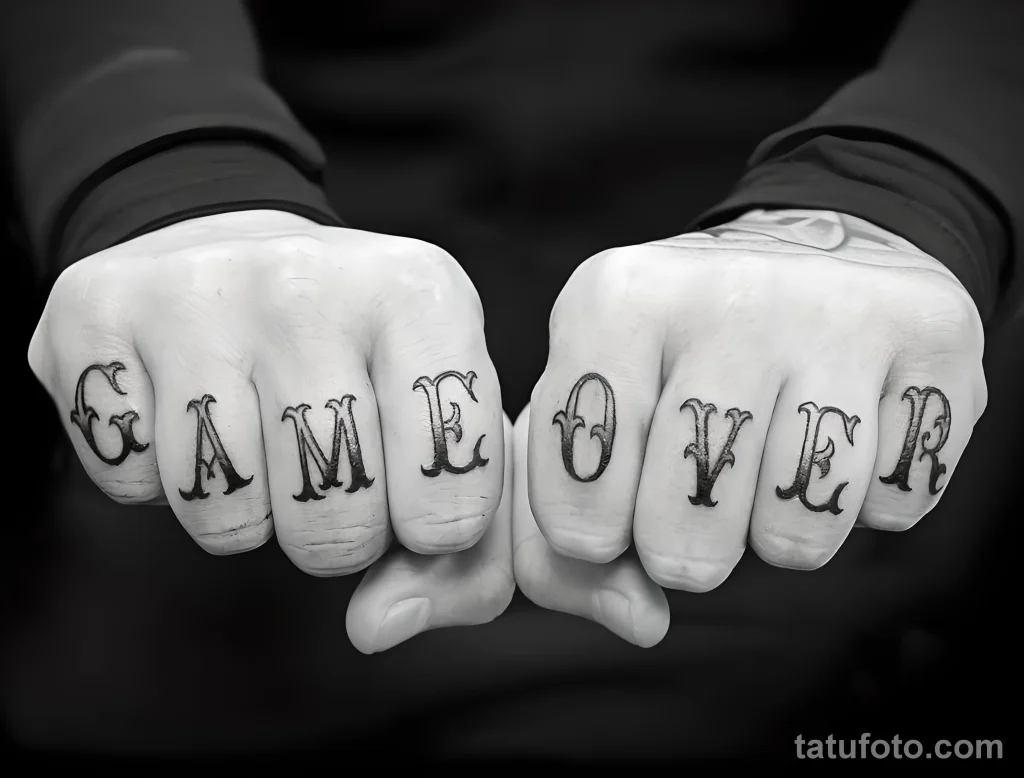 Пример рисунка тату -Game Over- №09 - tatufoto.com