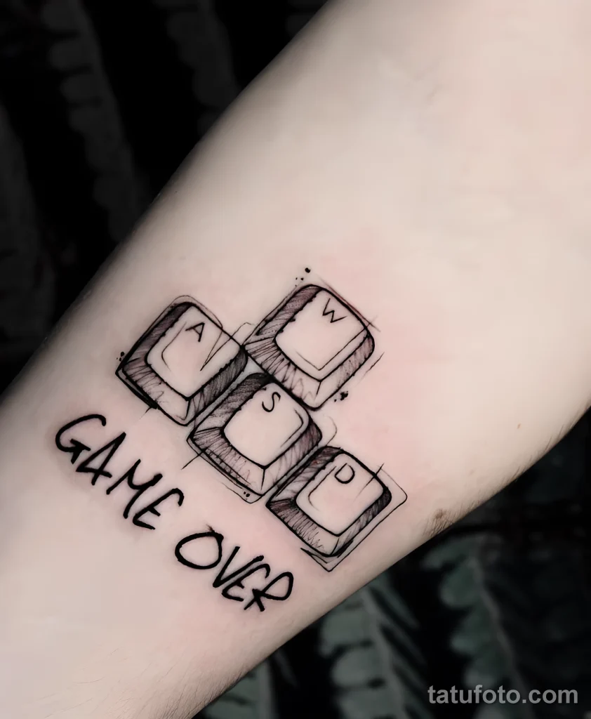 Пример рисунка тату -Game Over- №18 - tatufoto.com