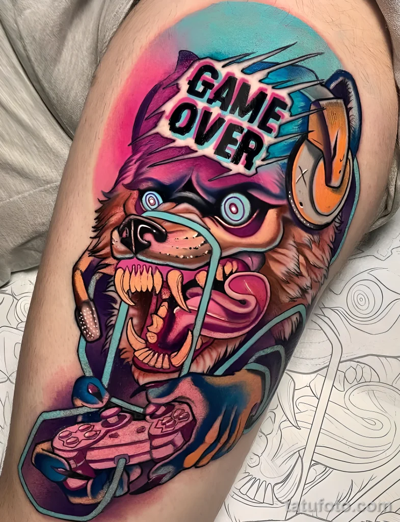 Пример рисунка тату -Game Over- №23 - tatufoto.com