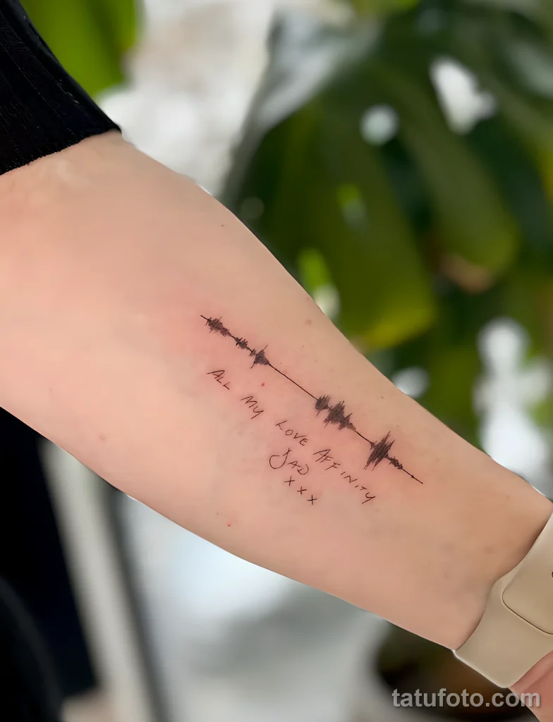 Пример рисунка тату Звуковая волна №05 - tatufoto.com