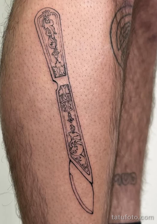 Пример рисунка тату скальпель- для хирурга №13 - tatufoto.com