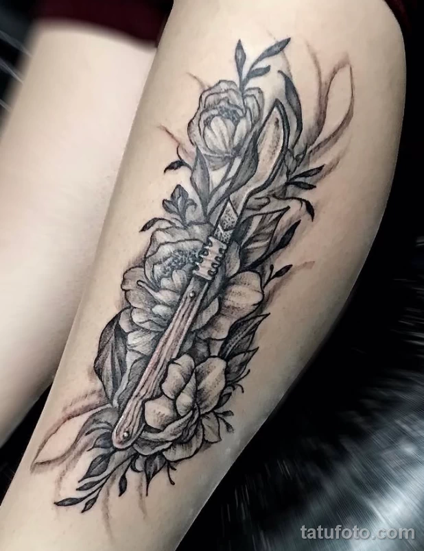 Пример рисунка тату скальпель- для хирурга №21 - tatufoto.com
