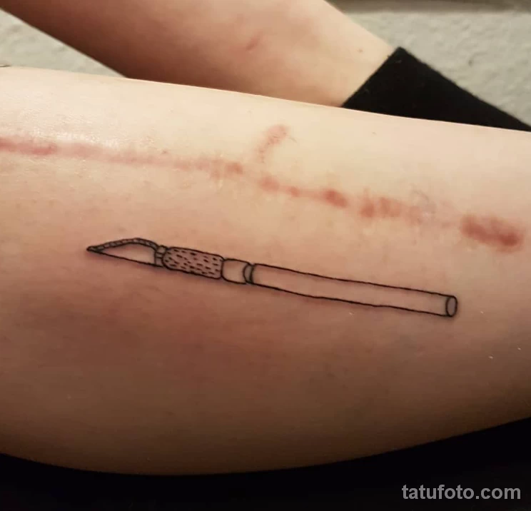 Пример рисунка тату скальпель- для хирурга №26 - tatufoto.com