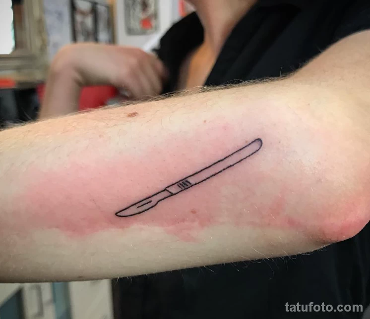 Пример рисунка тату скальпель- для хирурга №29 - tatufoto.com