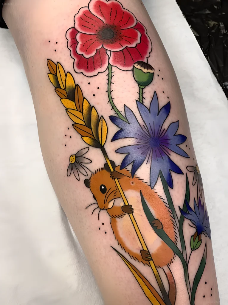 тату-букет-полевых-цветов-пример-рисунка-тату-для-tatufoto-com-11