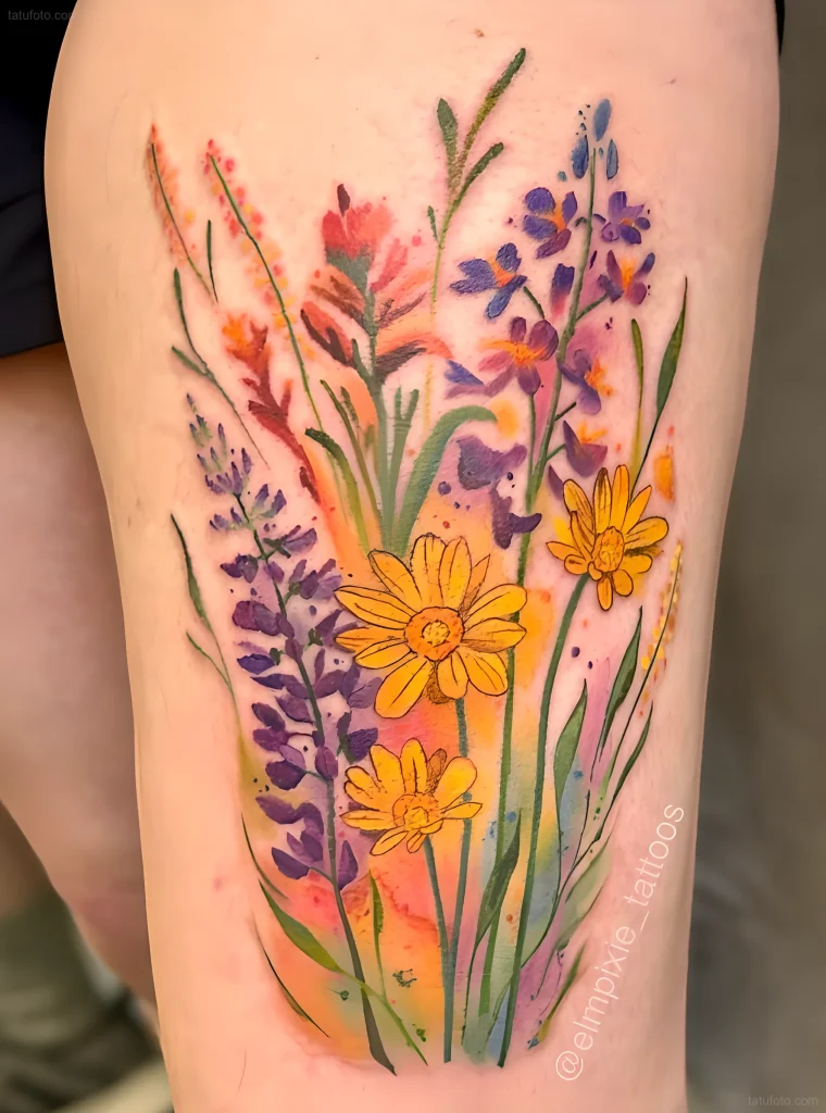тату-букет-полевых-цветов-пример-рисунка-тату-для-tatufoto-com-12