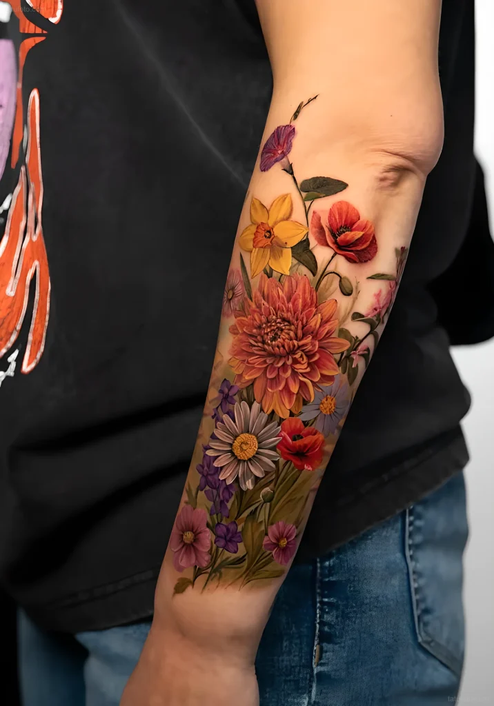 тату-букет-полевых-цветов-пример-рисунка-тату-для-tatufoto-com-13