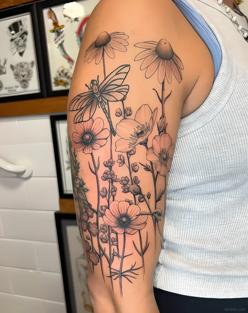 тату-букет-полевых-цветов-пример-рисунка-тату-для-tatufoto-com-2