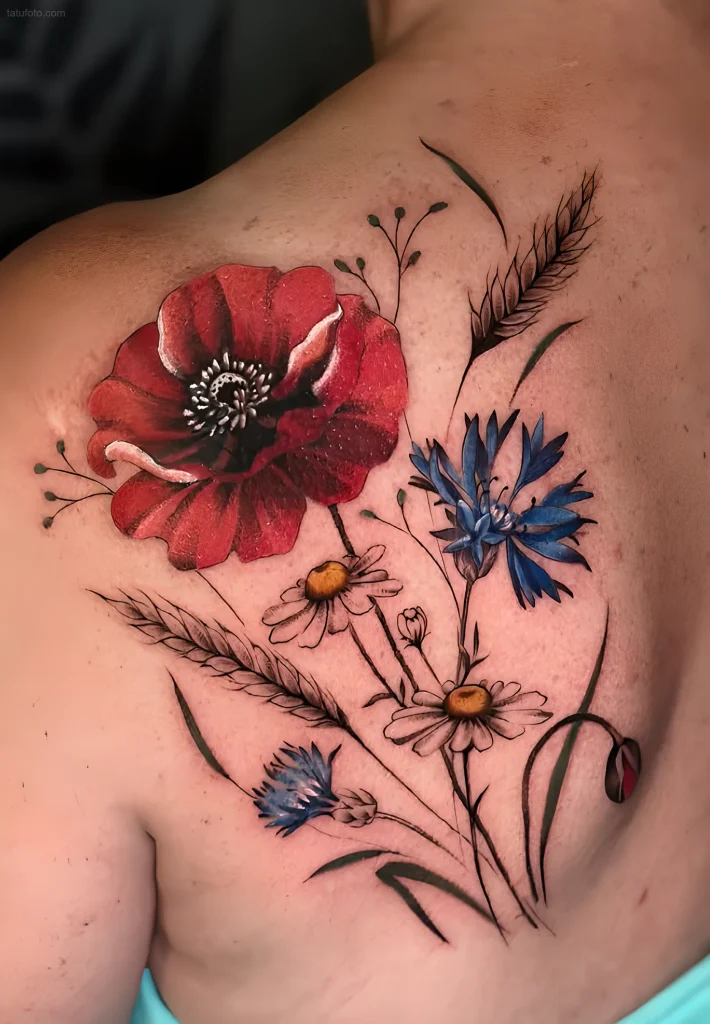 тату-букет-полевых-цветов-пример-рисунка-тату-для-tatufoto-com-25