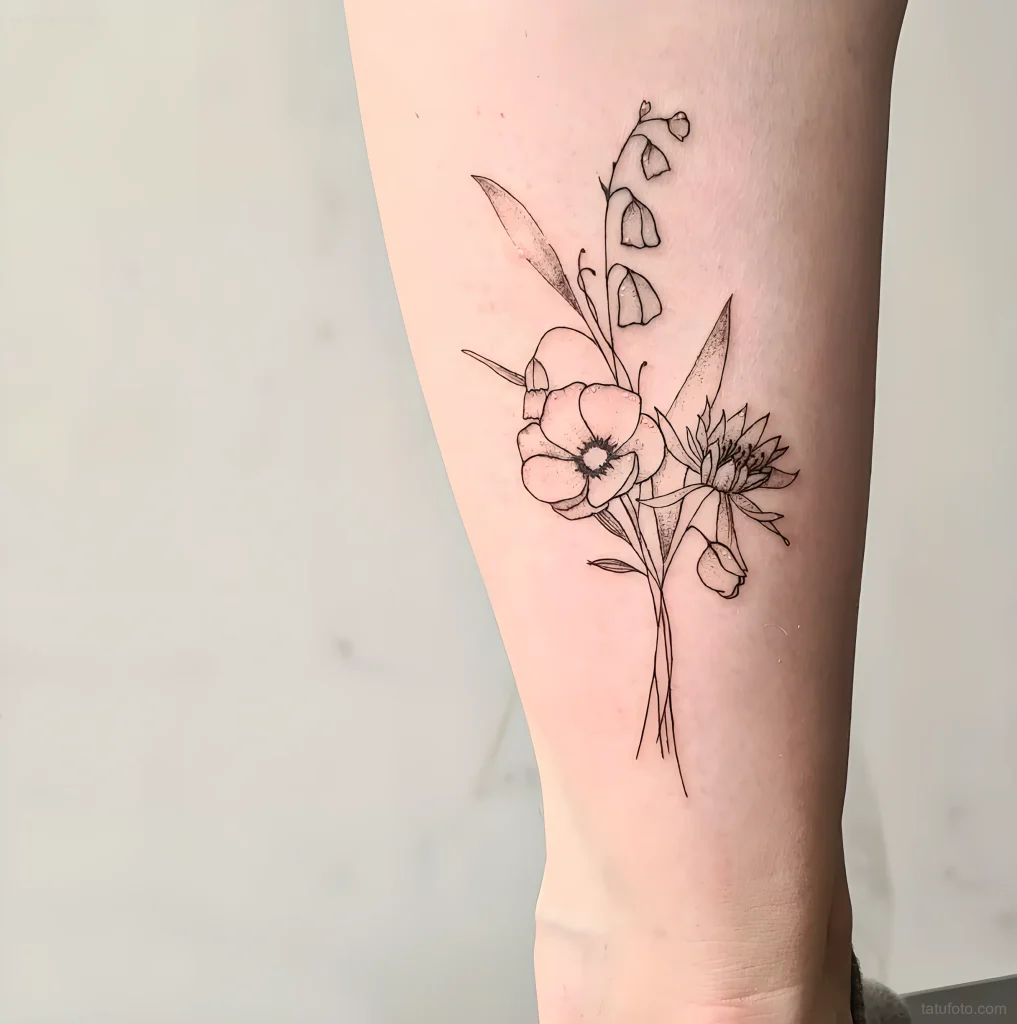 тату-букет-полевых-цветов-пример-рисунка-тату-для-tatufoto-com-26
