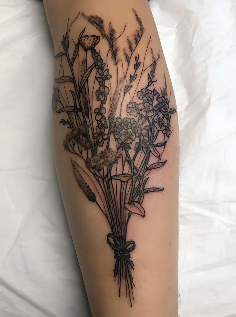 тату-букет-полевых-цветов-пример-рисунка-тату-для-tatufoto-com-27