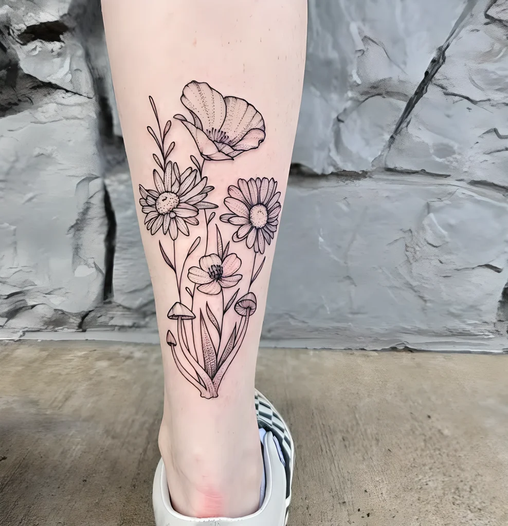 тату-букет-полевых-цветов-пример-рисунка-тату-для-tatufoto-com-3