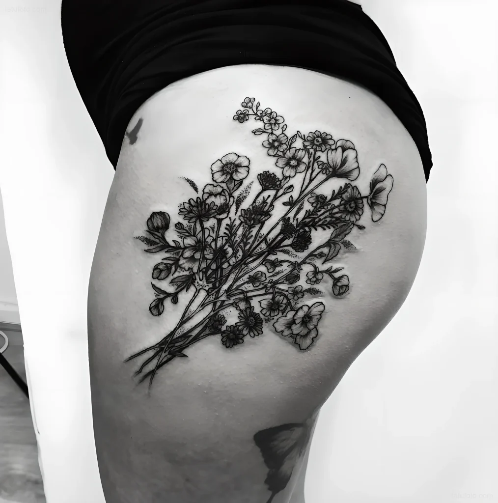 тату-букет-полевых-цветов-пример-рисунка-тату-для-tatufoto-com-30