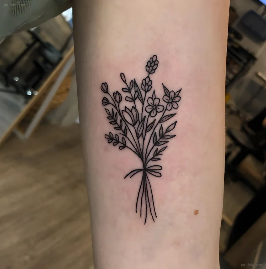 тату-букет-полевых-цветов-пример-рисунка-тату-для-tatufoto-com-33