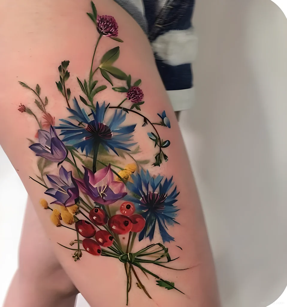 тату-букет-полевых-цветов-пример-рисунка-тату-для-tatufoto-com-34
