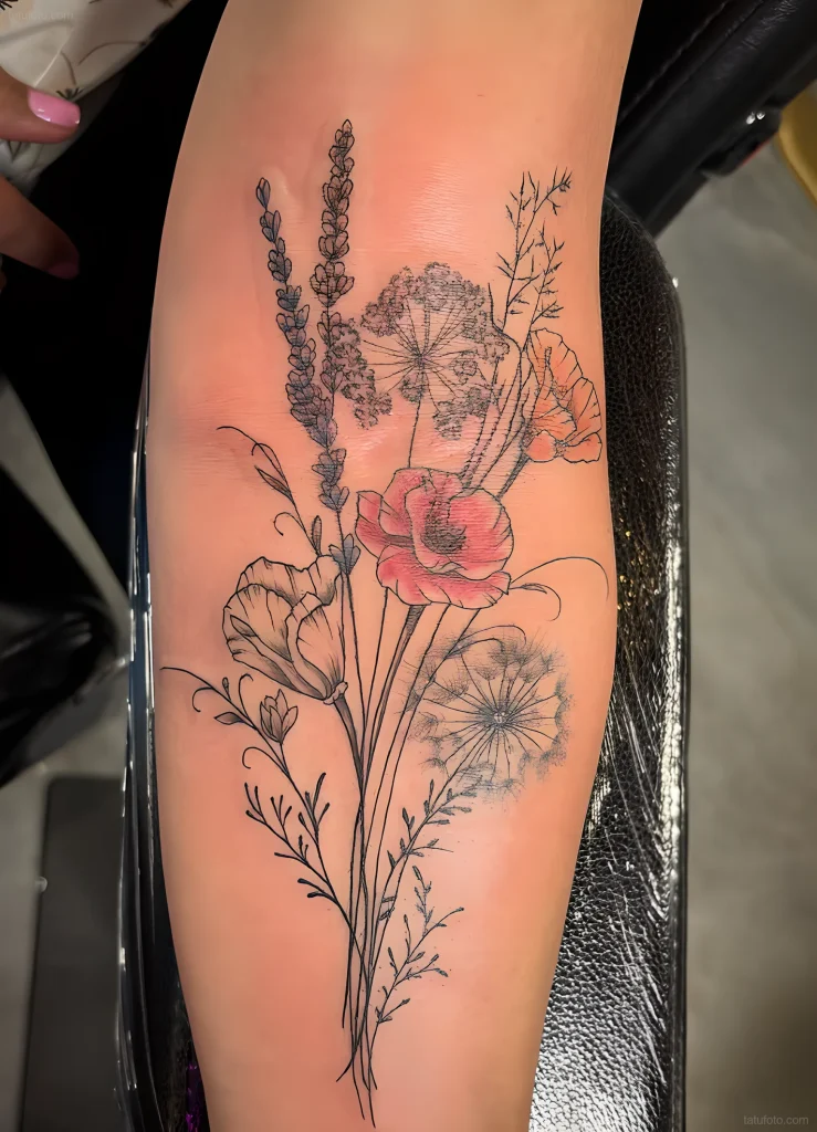 тату-букет-полевых-цветов-пример-рисунка-тату-для-tatufoto-com-4
