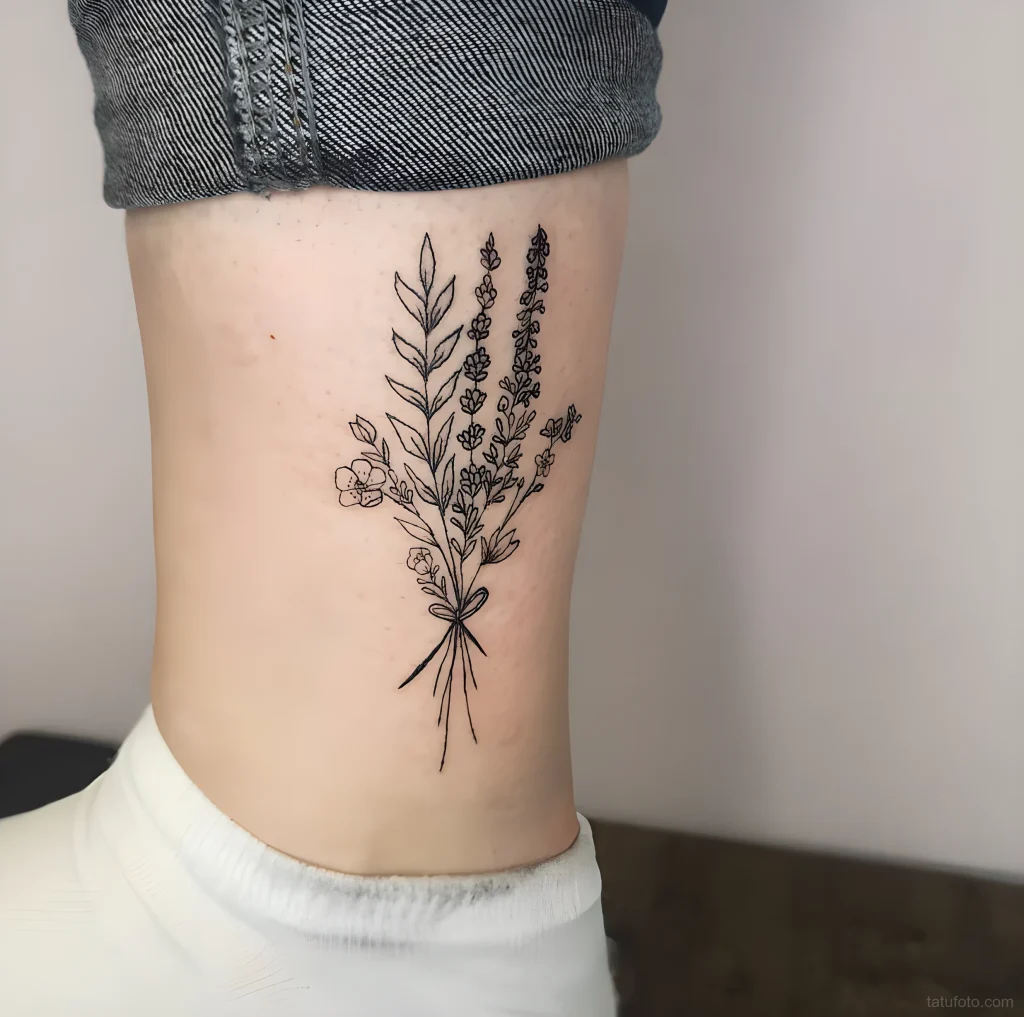 тату-букет-полевых-цветов-пример-рисунка-тату-для-tatufoto-com-41