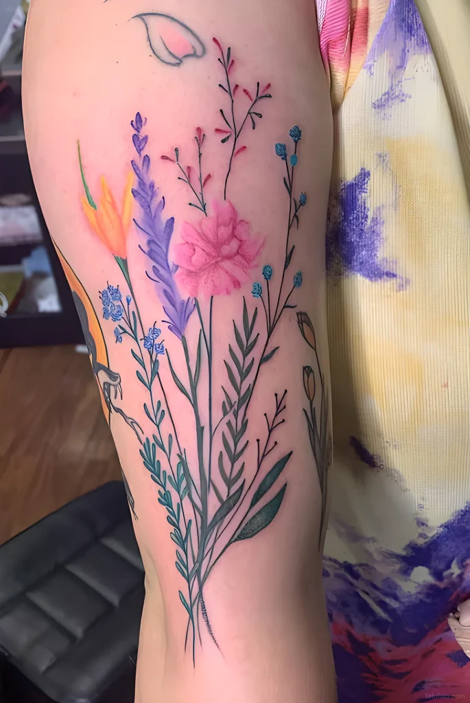 тату-букет-полевых-цветов-пример-рисунка-тату-для-tatufoto-com-44