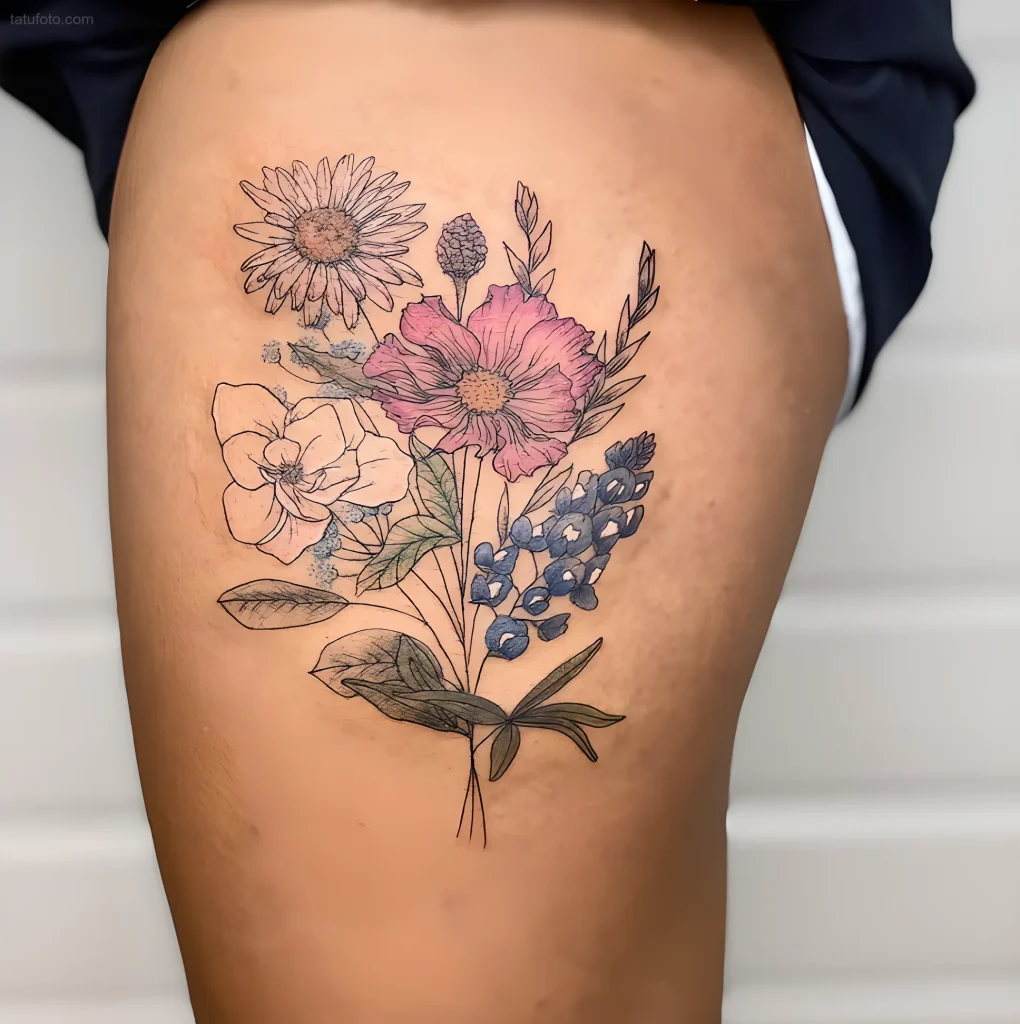 тату-букет-полевых-цветов-пример-рисунка-тату-для-tatufoto-com-46