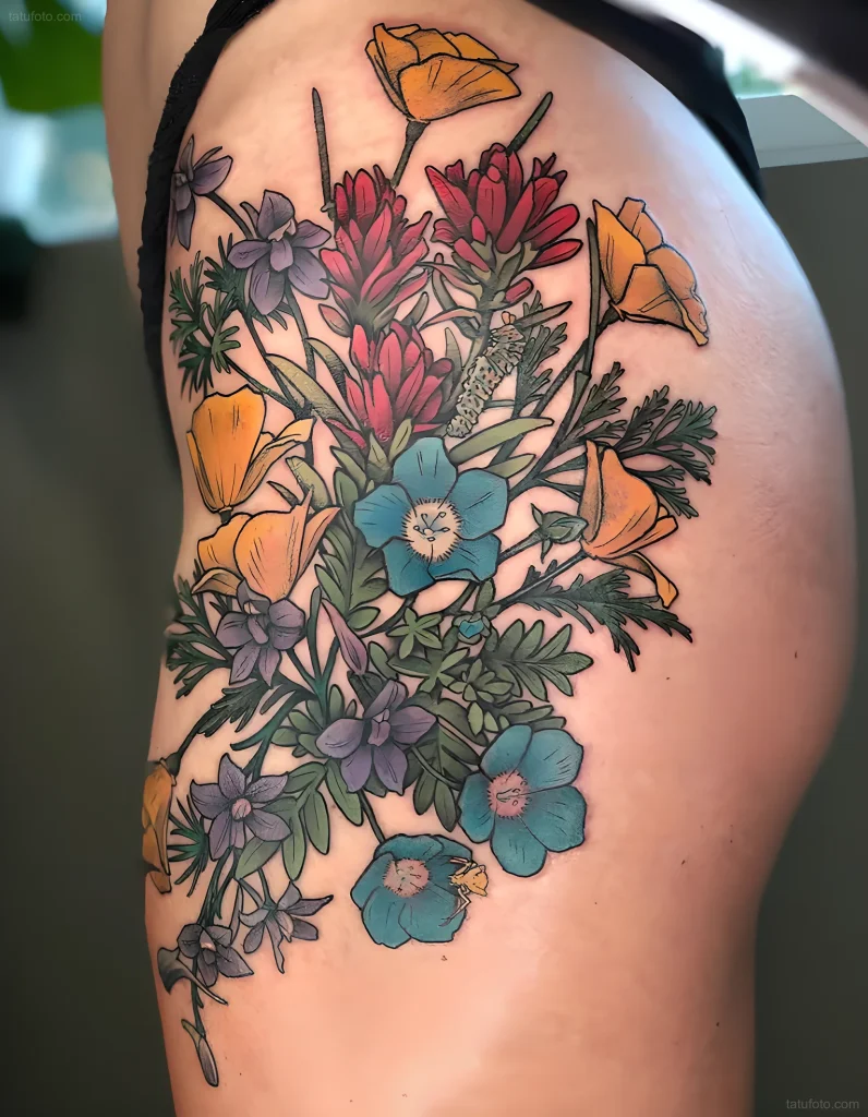 тату-букет-полевых-цветов-пример-рисунка-тату-для-tatufoto-com-49