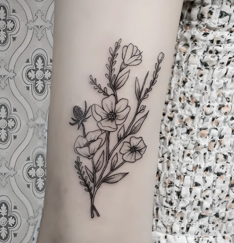 тату-букет-полевых-цветов-пример-рисунка-тату-для-tatufoto-com-52