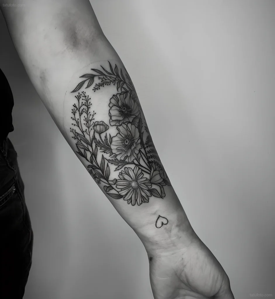 тату-букет-полевых-цветов-пример-рисунка-тату-для-tatufoto-com-8