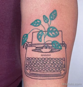 Пример рисунка тату пишущая машинка №27 - tatufoto.com
