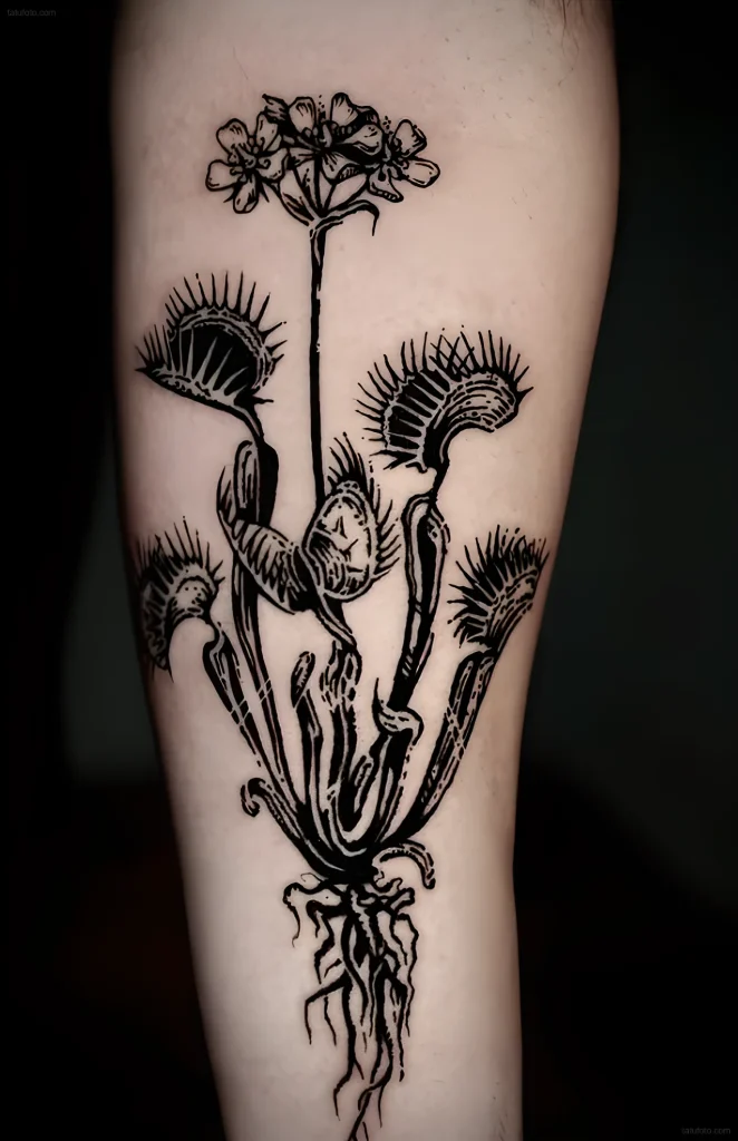 тату-венерина-мухоловка-пример-рисунка-тату-для-tatufoto-com-14
