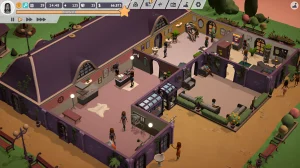 Игровой скриншот Tattoo Tycoon, демонстрирующий интерьер тату-салона.